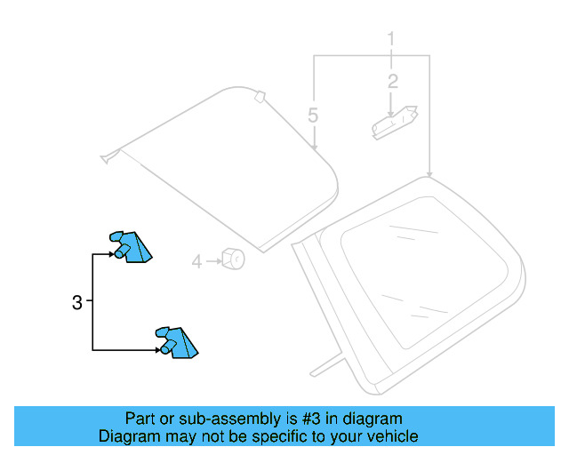 Quarter Glass Clip 7L0-853-573-A - View 3