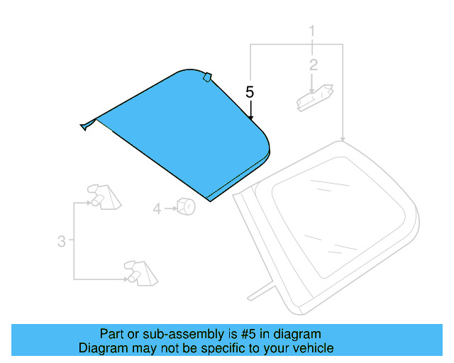 Glass Molding 7L6-853-996-B-7Z7