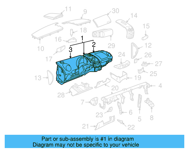 Instrument Panel 1C1-857-001-E-2AQ - View 5