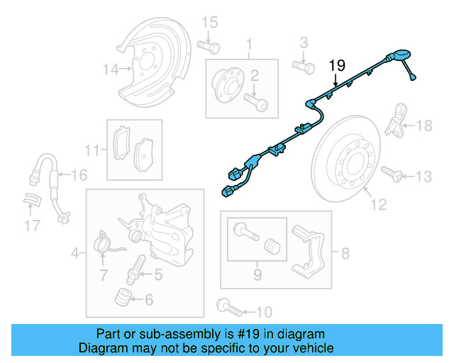 ABS Sensor Wire 5G0-927-904-BB - View 5