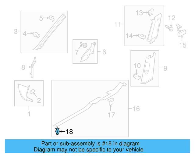 Scuff Plate Clip 6Q0-853-147 - View 65
