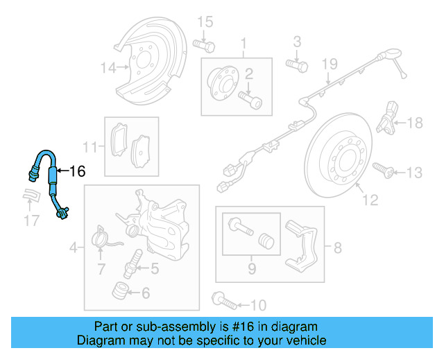 Brake Hose 5QM-611-775-B - View 2