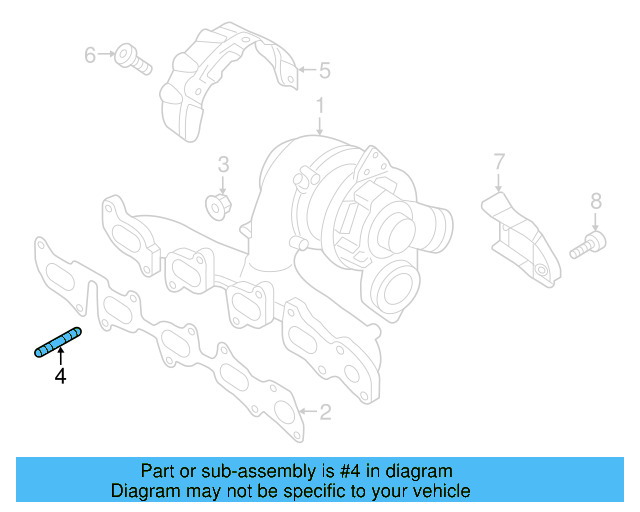 Exhaust Manifold Stud N-901-889-02 - View 5