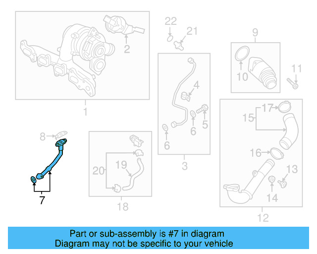 Oil Outlet Tube 04L-145-736-H - View 10