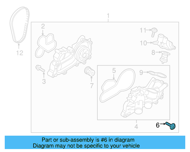 Thermostat Housing Bolt N-910-896-01 - View 9