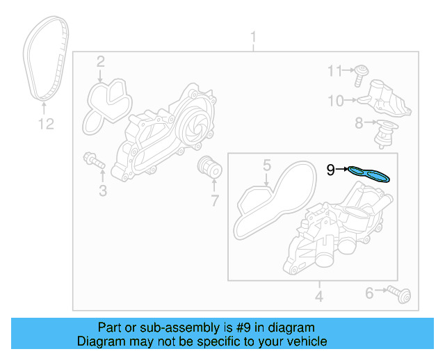 Thermostat Upper Seal 04E-121-119-D - View 2