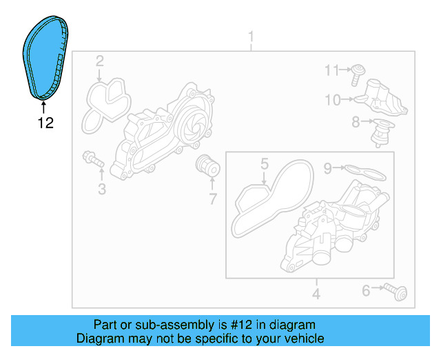 Drive Belt 04E-121-605-E - View 12