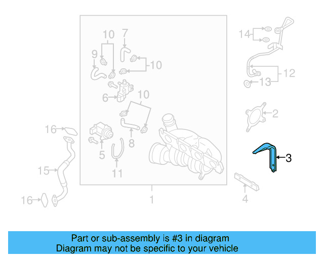 Turbocharger Bracket 06J-145-536-M - View 28