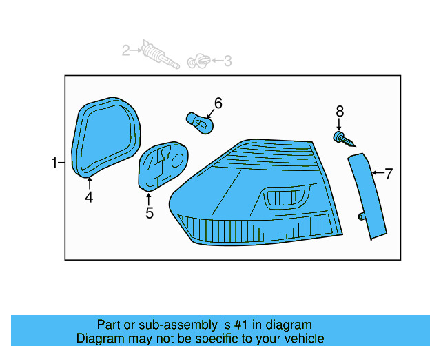 Tail Lamp Assembly 561-945-095-H - View 3