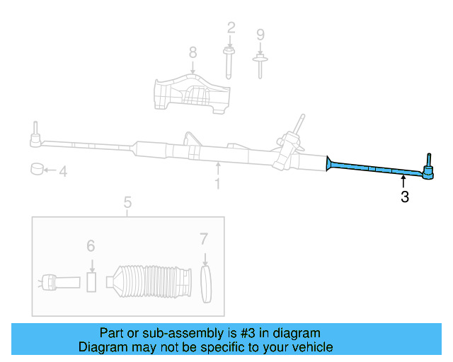 Outer Tie Rod 7B0-422-811-A - View 3