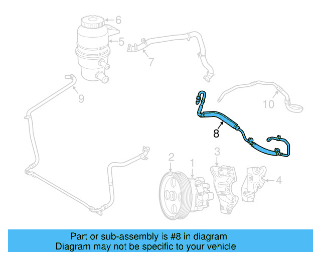 Pressure Hose 7B0-422-893-F - View 2