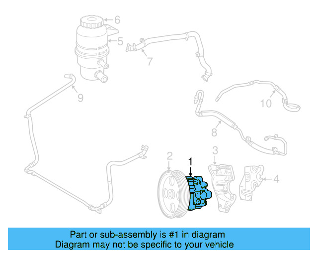 Power Steering Pump 7B0-422-154-A - View 2