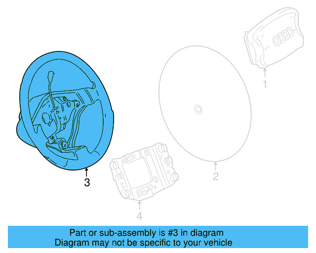 Steering Wheel 3B0419091Q2WE - View 3