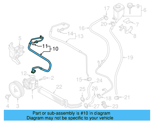 Pressure Hose 7P0-422-893-AB - View 2