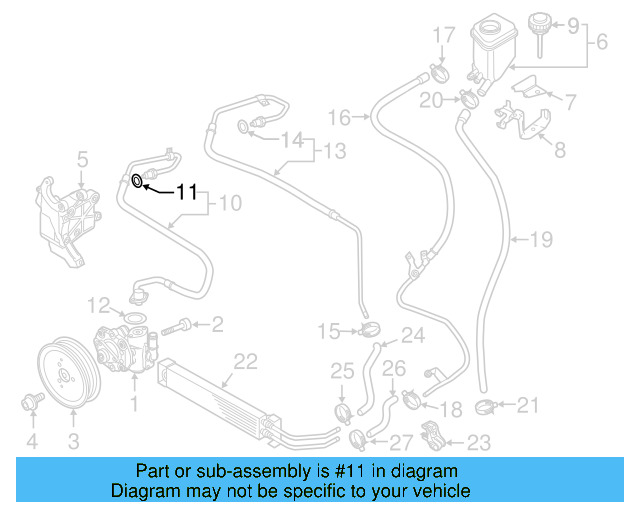 Pressure Hose O 7L0-422-999 - View 4