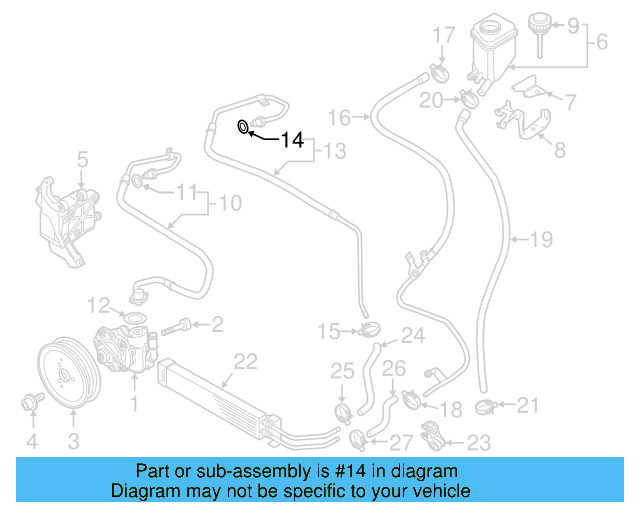 Reservoir Hose Clamp N-906-869-02 - View 404