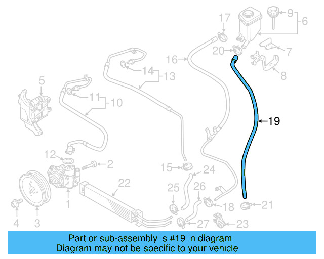 Suction Hose 7P0-422-889-C - View 2
