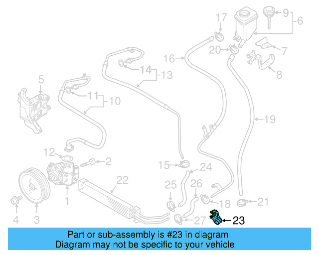 Reservoir Hose Clamp N-906-869-02 - View 400