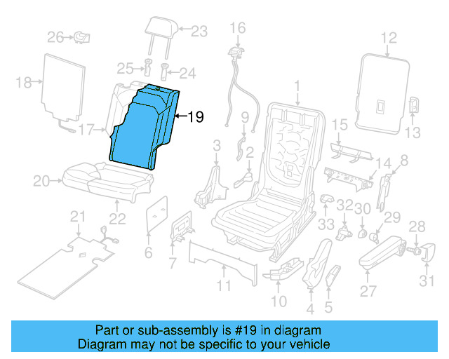 Seat Back Cover 3CN-885-805-M-JCD