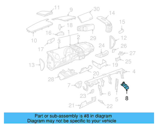 Glove Box Frame Support 3B1-880-687 - View 11