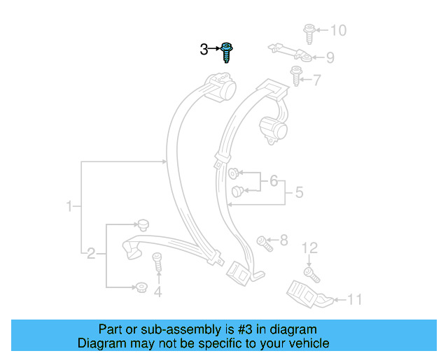 Outer Belt Assembly Upper Bolt N-989-260-01 - View 62