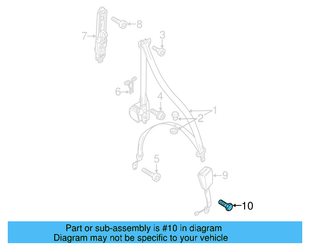 Buckle End Mount Bolt N-989-236-02 - View 34