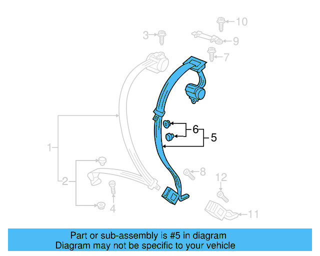 Lap & Shoulder Belt 561-857-805-E-RAA