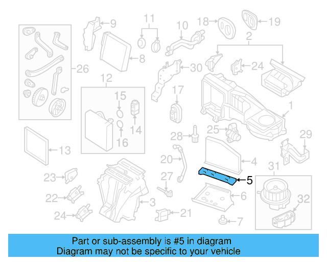 Filter Element Holder 3C0-819-422 - View 32