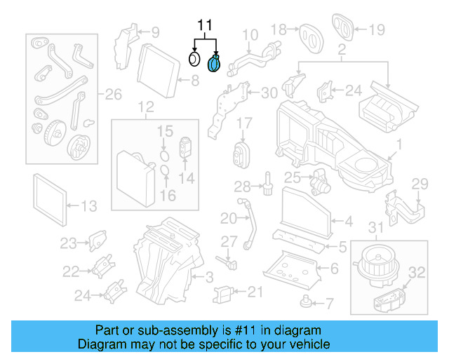 Heater Core Gasket Set 3C0-898-380 - View 36