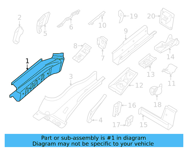 Rocker Reinforced 1EA-803-714-A - View 2