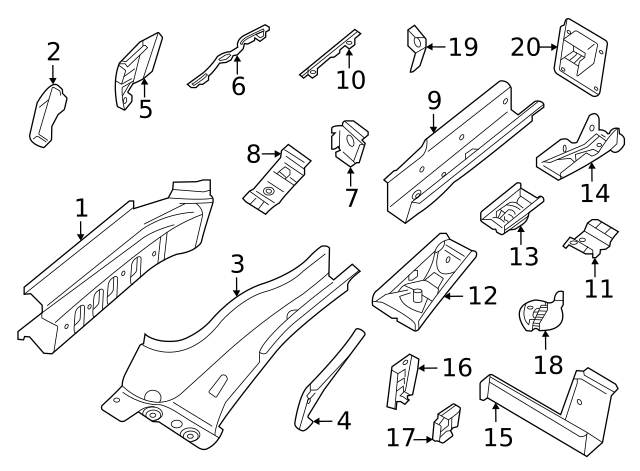 Rocker Reinforced Side Reinforced 1EA-802-398-A