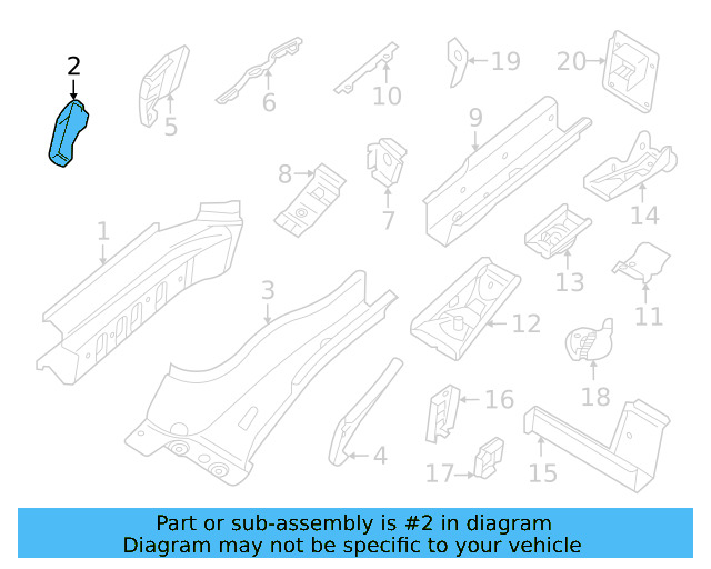 Rocker Reinforced Side Reinforced 1EA-802-397-A - View 3