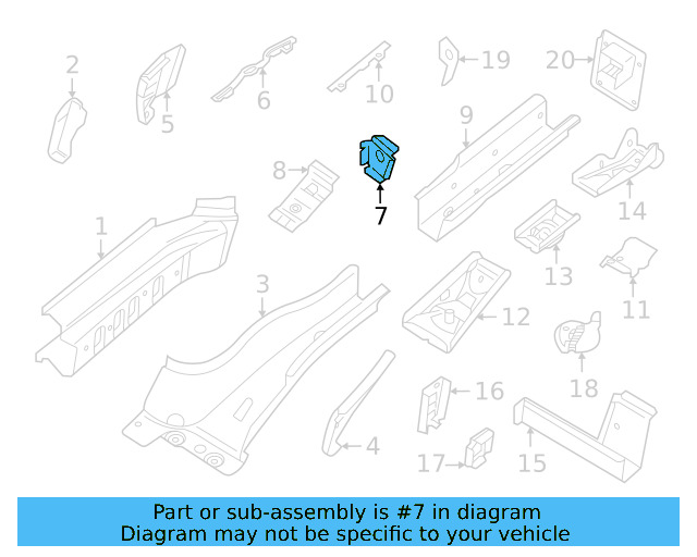 Front Side Member Reinforcement 1EA-804-687