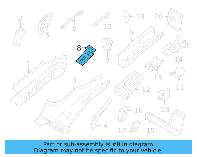 Front Side Member Brace 1EA-803-510
