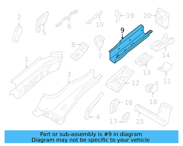 Rear Side Member 1EA-803-508-A