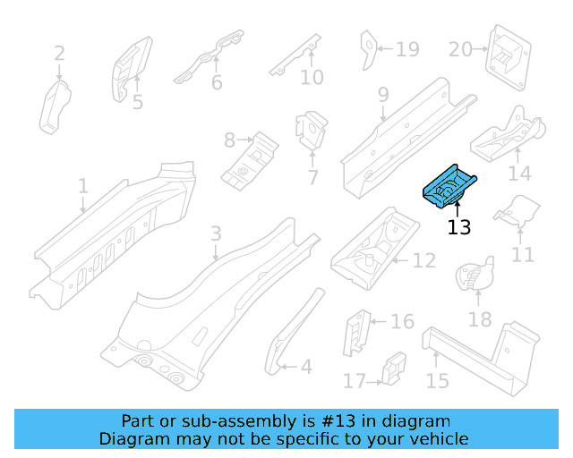 Rear Mount Bracket 1EA-804-542