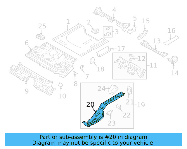 Rear Rail 5Q0-803-506-AK - View 7