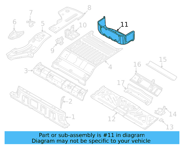 Rear Floor Pan 1EA-813-114-F - View 4