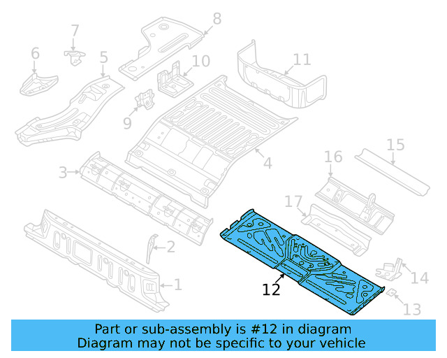 Front Floor Pan 1EA-813-115 - View 5