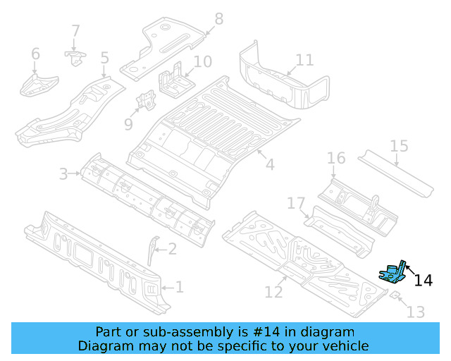 Front Floor Pan Side Support 1EA-803-250
