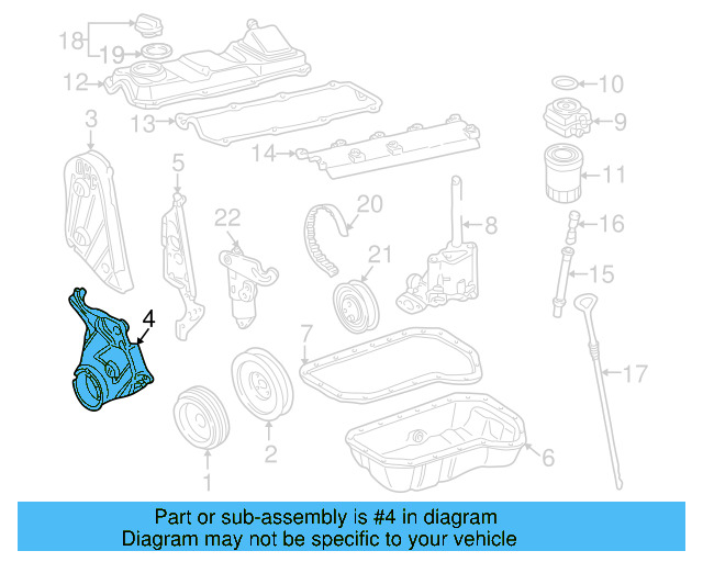 Outer Timing Cover 1E0-109-175 - View 3