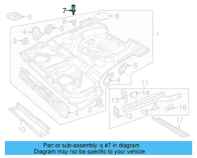 Floor Pan Stud 03L-103-164 - View 4