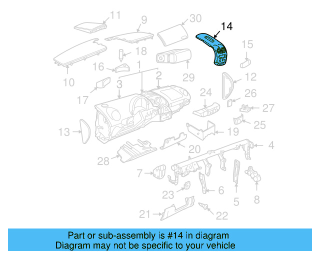 Center Bezel 1C0-858-069-G-62J