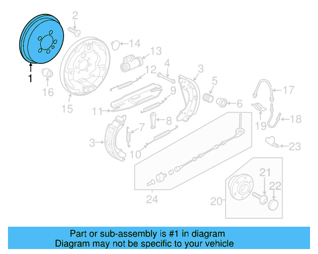 Brake Drum 5C0-609-617-A - View 2