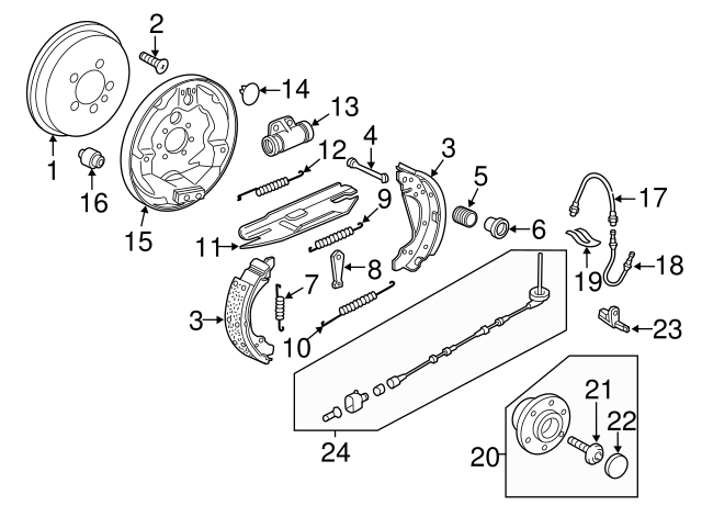 Drum Brake Shoe Hold Down Spring 171-609-583-A