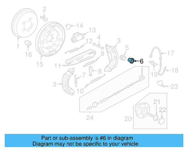 Drum Brake Shoe Hold Down Cup 6Q0-609-709 - View 2