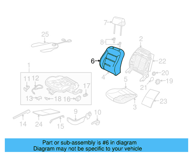 Seat Back Cover 1J0-881-805-DP-LJE