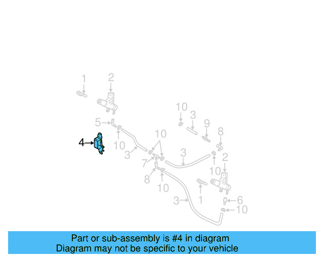 Washer Hose Bracket 3B0-955-846 - View 2