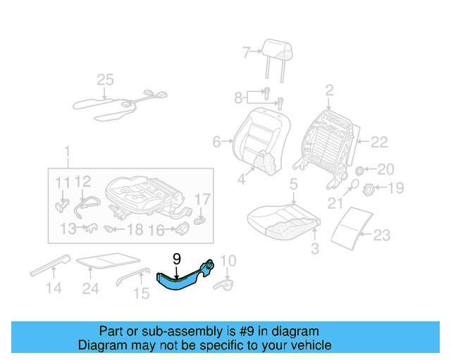 Seat Track Cover 1J4-881-317-H-B41
