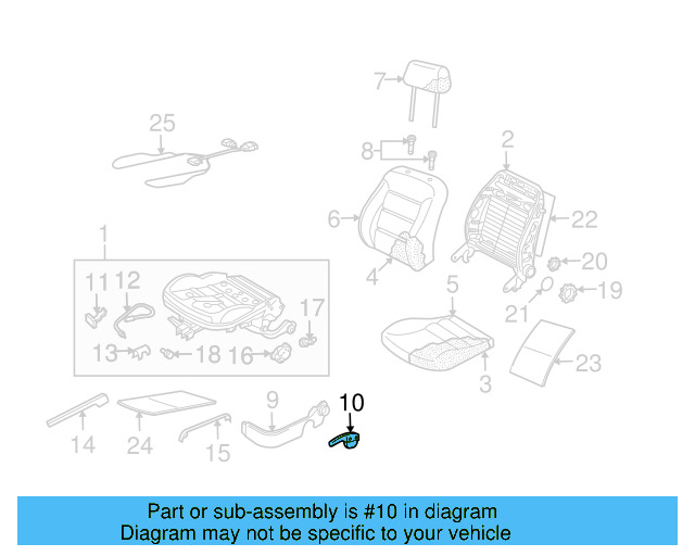 Recline Knob 1J0-881-671-H-3U6 - View 43